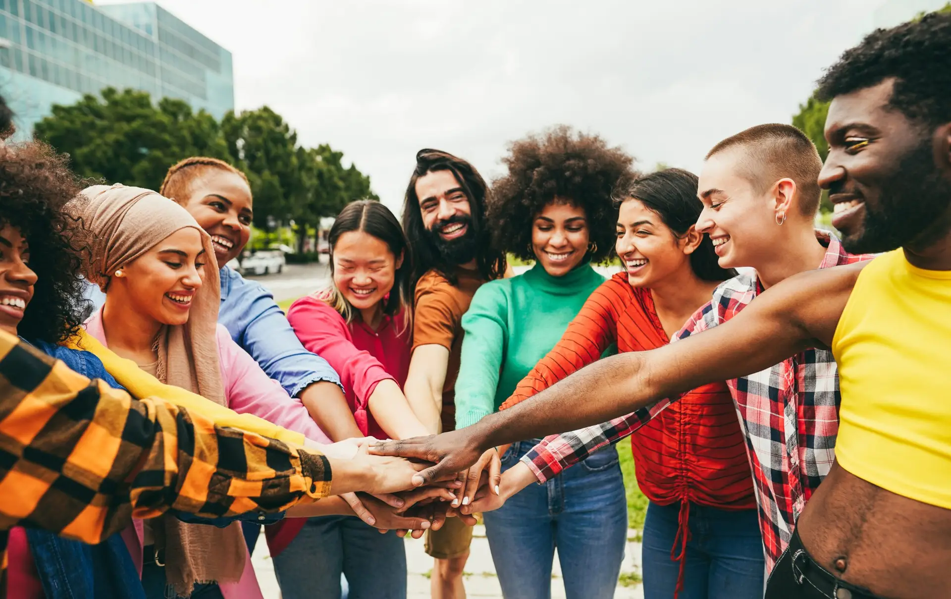 People connecting and working together